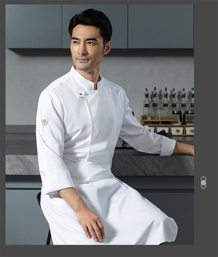 Hotel restaurant high quality professional chef clothing H12 - leather label taste