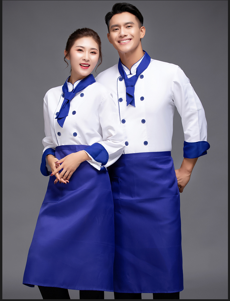 Single-side catering long-sleeved chef uniform top H12-L032