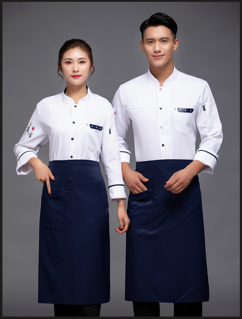 Single exhaust hole hotel long sleeve chef uniform top H12-L033