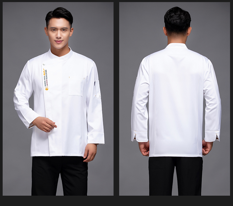 Flame long sleeve chef uniform top H12-L042