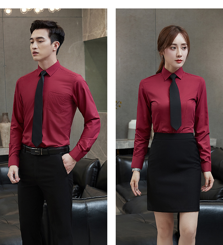 Anti-wrinkle and non-iron temperament long-sleeved shirt 188-8131 men long-sleeved shirt