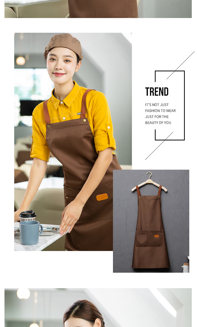 Two-button webbing waterproof canvas workwear apron H20-A21-1928