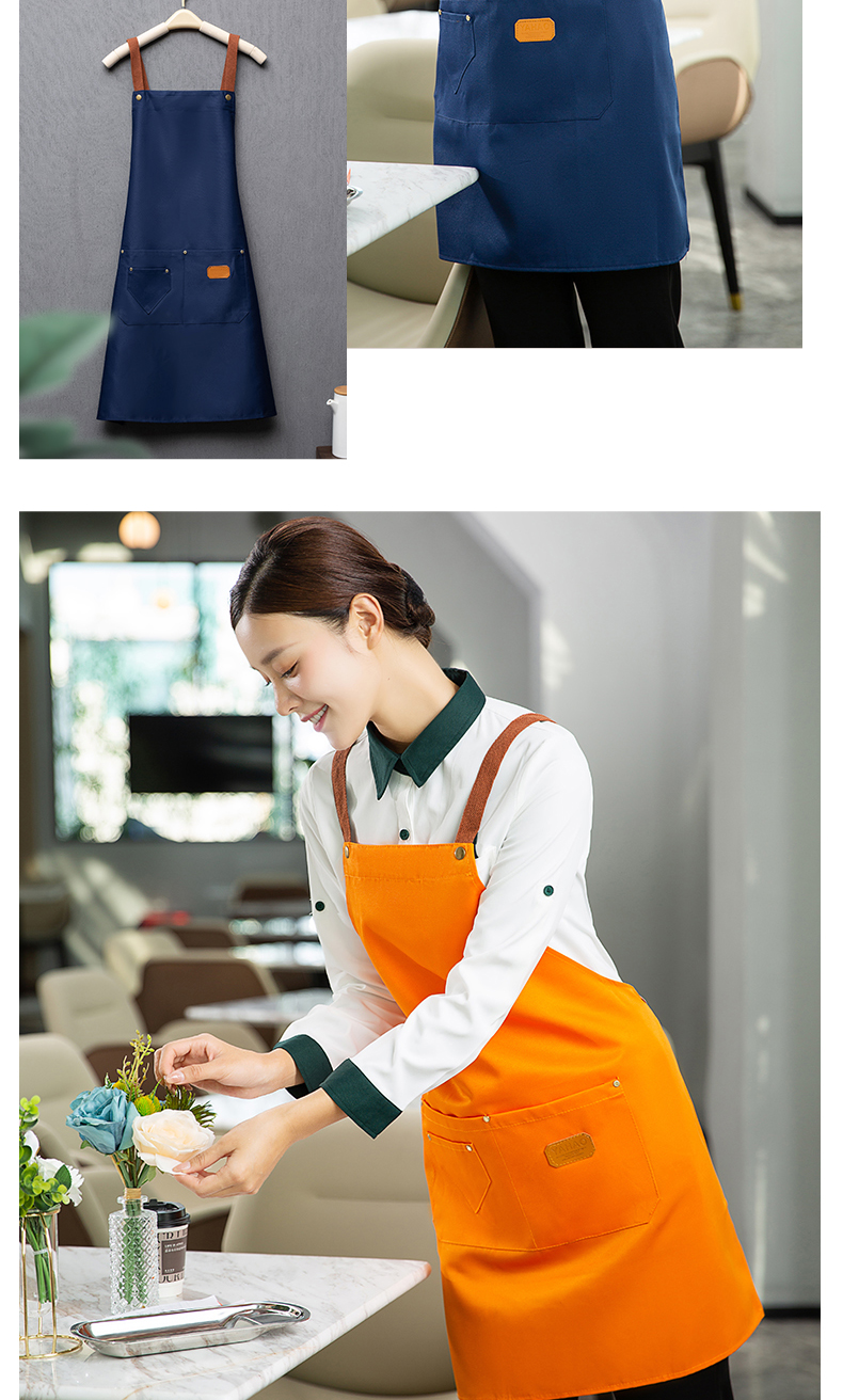 Two-button webbing waterproof canvas workwear apron H20-A21-1928