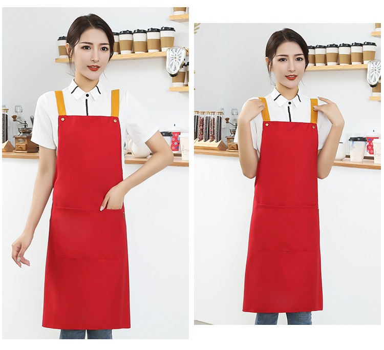 H shoulder strap polyester cotton canvas shoulder apron HD1-302