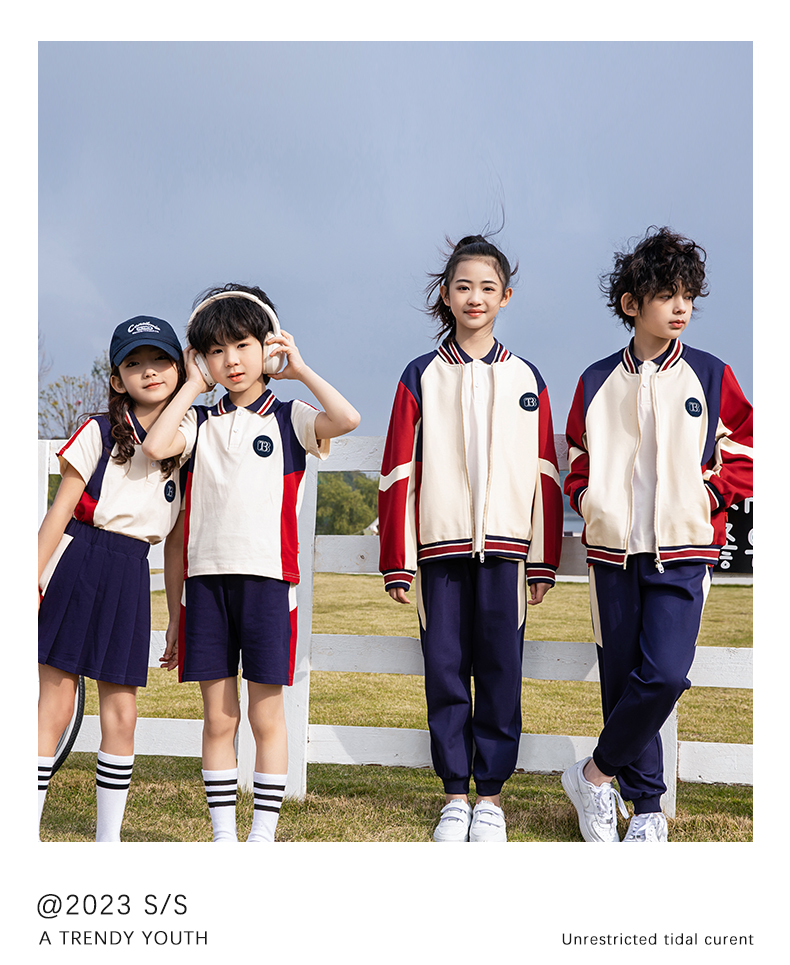 New sports kindergarten uniforms primary and secondary school uniforms class uniforms spring and autumn suits 216-8030