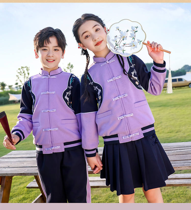 Sports style elementary and middle school students children sports two-piece suit 894-6310