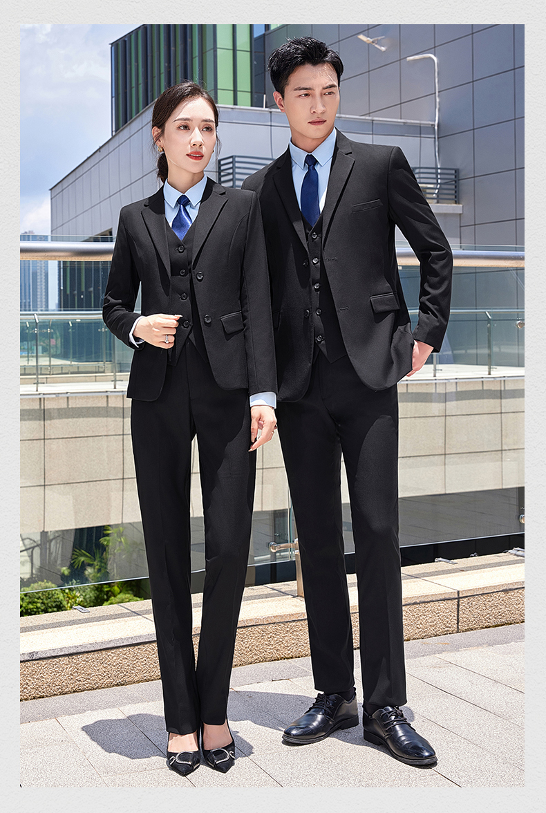 Two-button elastic serge workplace business suit jacket for men and women DQ1-607 jacket