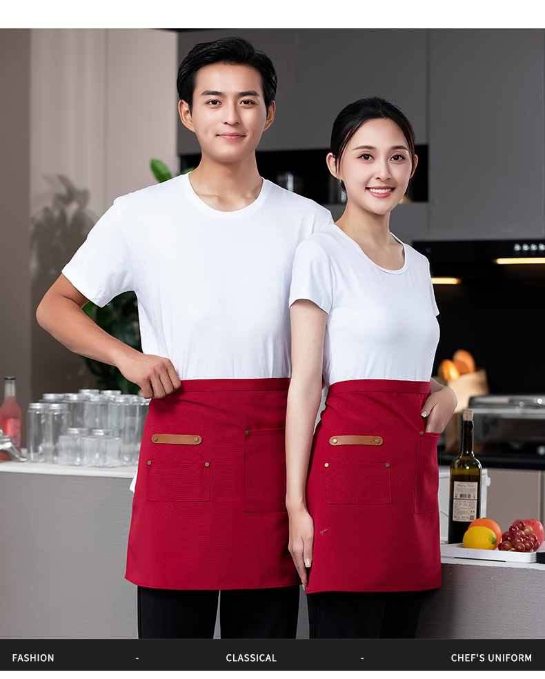 Small chef internet celebrity half-length work apron H02-22801 small apron