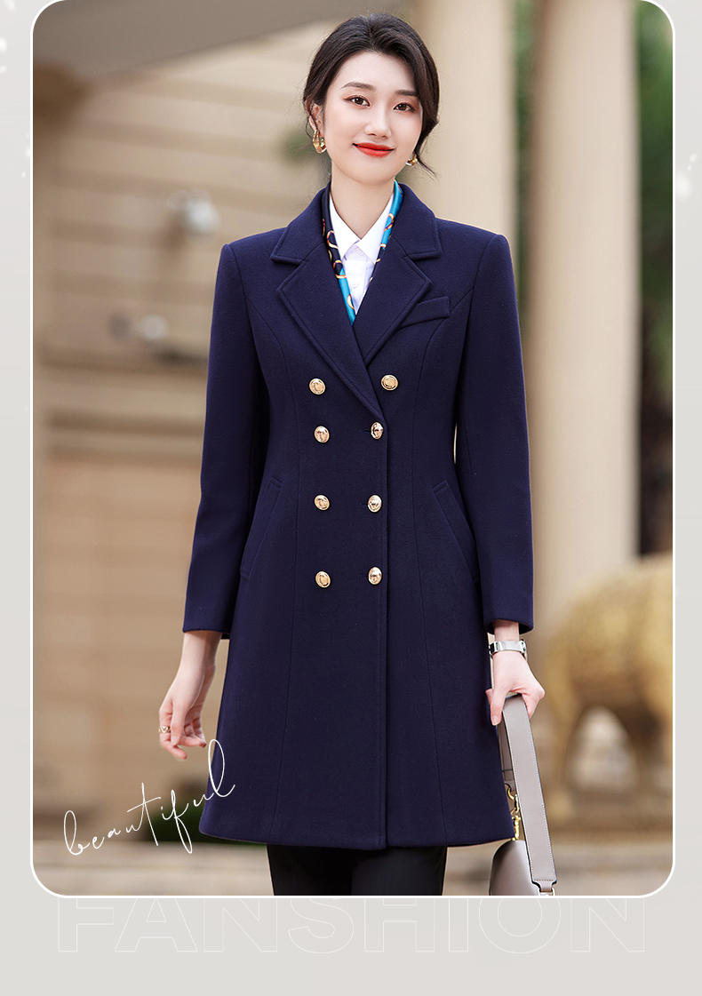 Longfeng woolen business woolen coat for women DY7-2293 for women