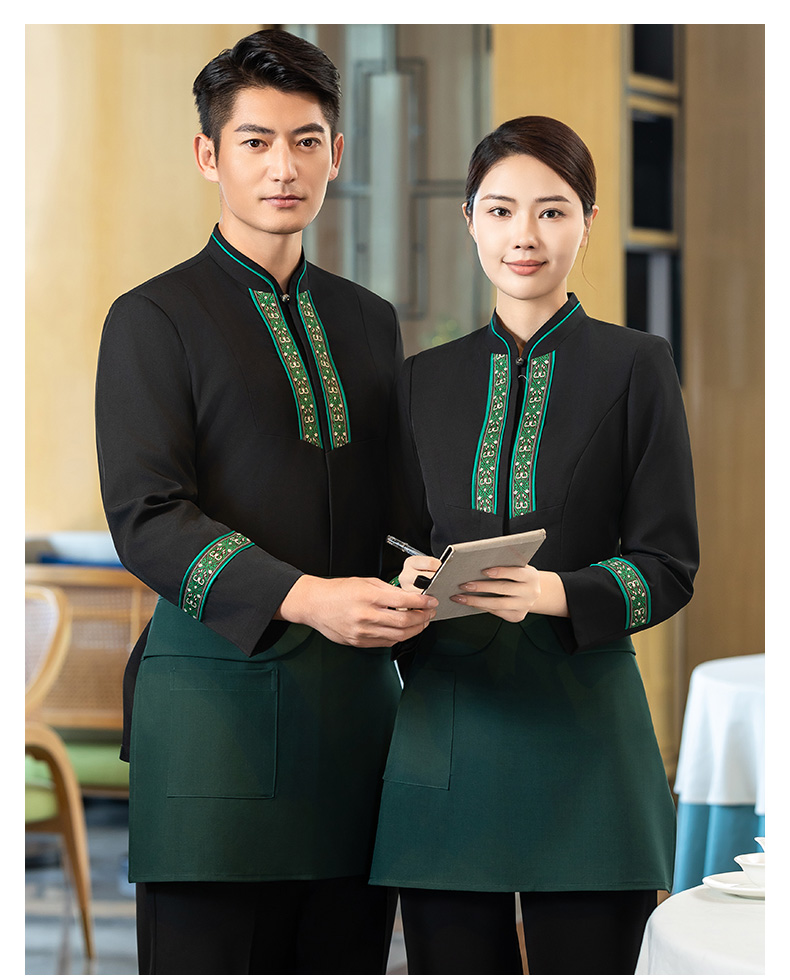 Western style double-layer waiter long-sleeved work clothes H02-24337