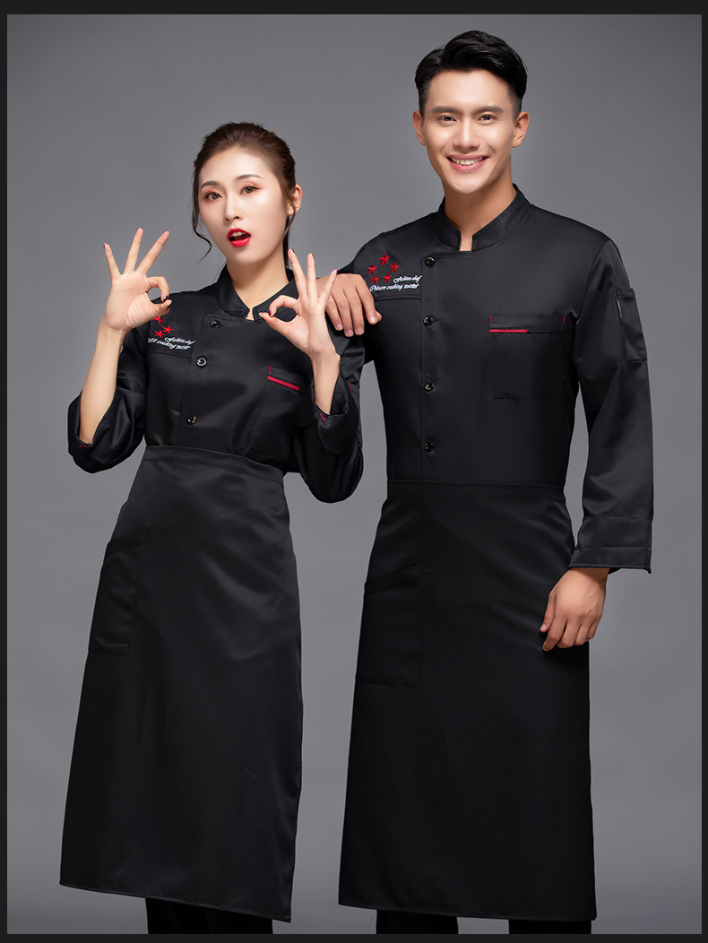 Five-star hotel catering long-sleeved chef uniform top H12-L054