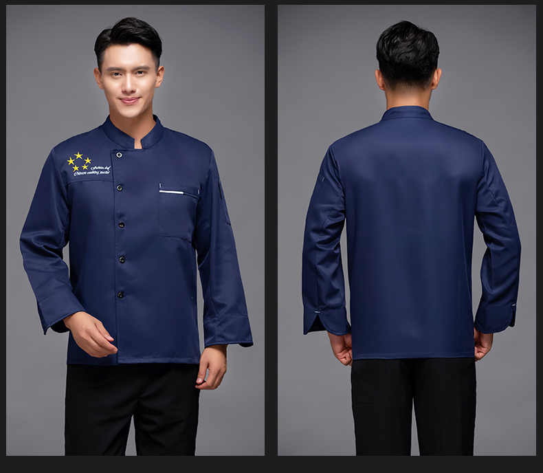 Five-star hotel catering long-sleeved chef uniform top H12-L054