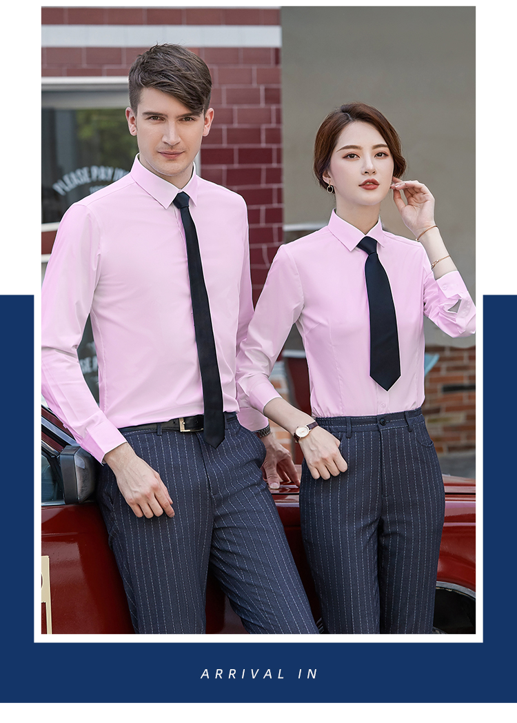 White collar slim fit professional wear twill long sleeve shirt men style DY1-ML02 long sleeve shirt men