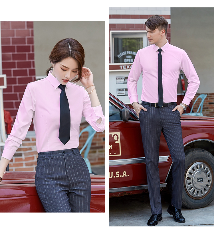 White collar slim fit professional wear twill long sleeve shirt men style DY1-ML02 long sleeve shirt men