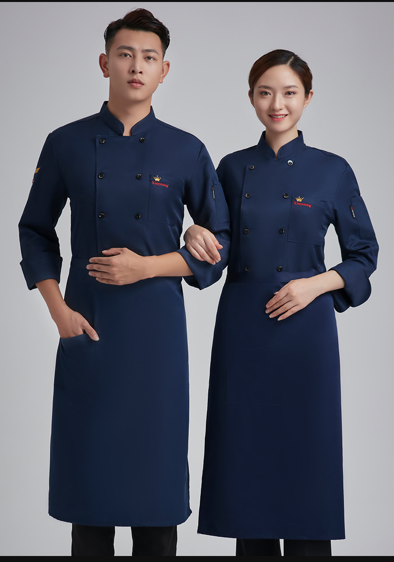 Small crown long sleeve chef uniform top H03-L032