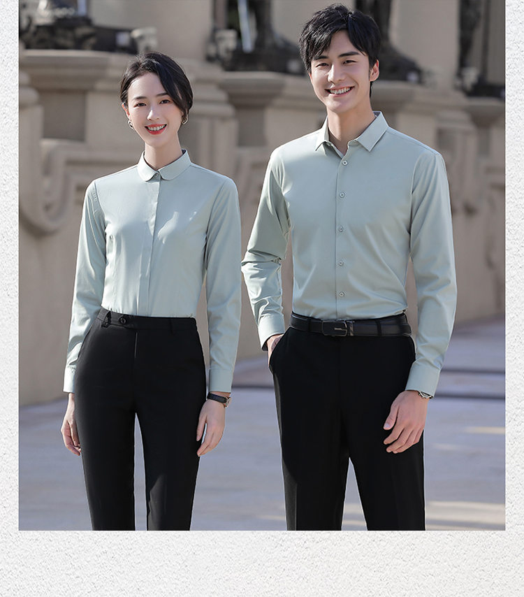 Urban white-collar bamboo fiber non-iron long-sleeved shirt 188-9182 female long-sleeved shirt