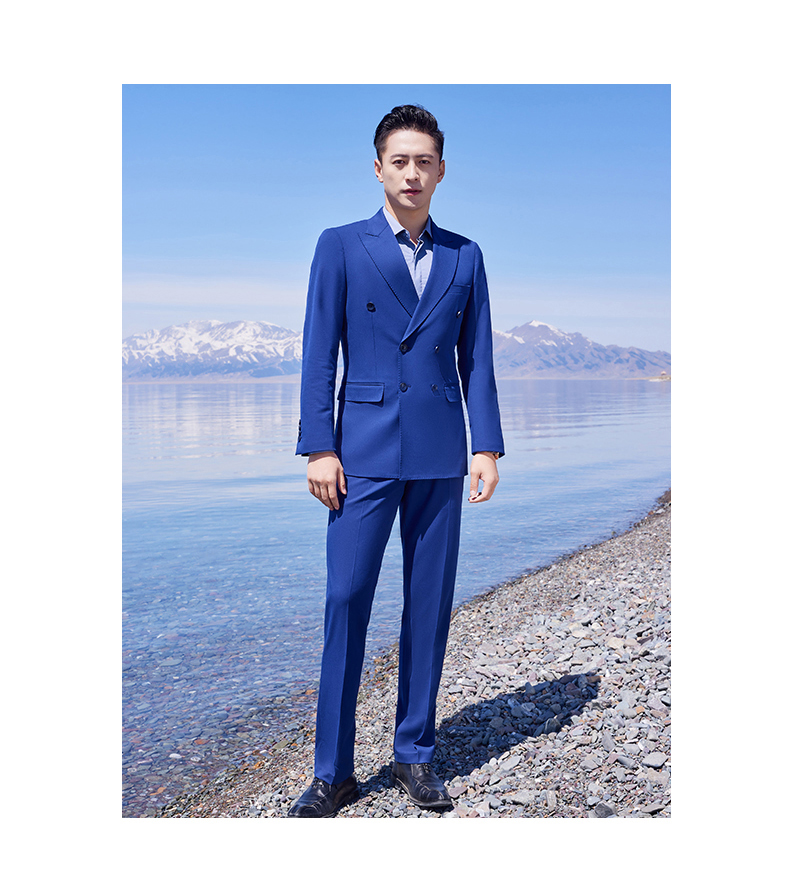 400g color spinning pearl edge double breasted business suit jacket 129-8728 jacket men