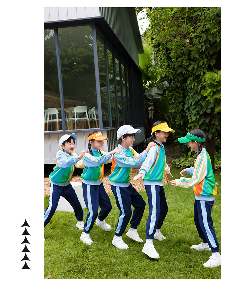 Primary and secondary school youth sports style long-sleeved school uniform suit two-piece suit 455-9503