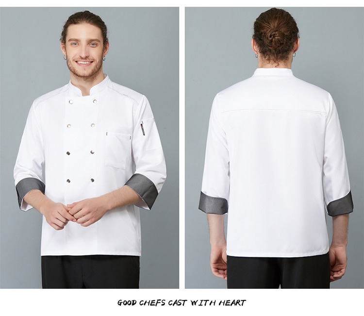 Worsted cotton delicious crown long-sleeved chef uniform H02-21LY129-131