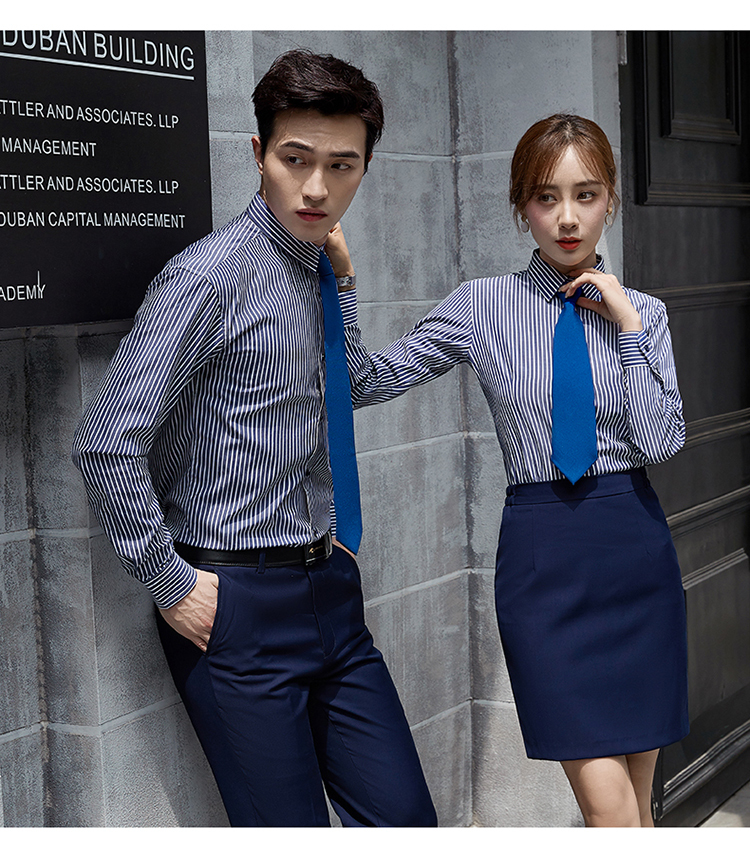 Business slim fit long sleeve shirt for men and women 188-T281 men-T291 women long sleeve shirt