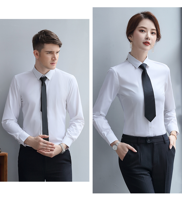 White collar slim fit professional wear twill long sleeve shirt men style DY1-ML02 long sleeve shirt men