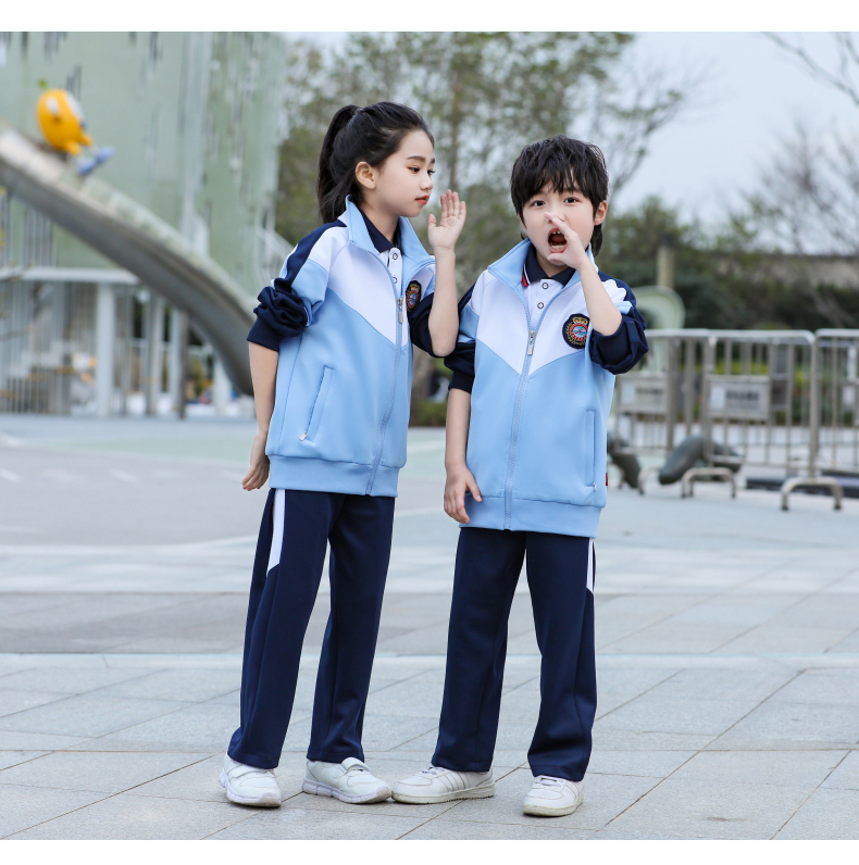 Primary school, middle school, high school, long sleeve color matching school uniform suit, high school, college class uniform (jacket + trousers) KA-870-9808 (without badge)