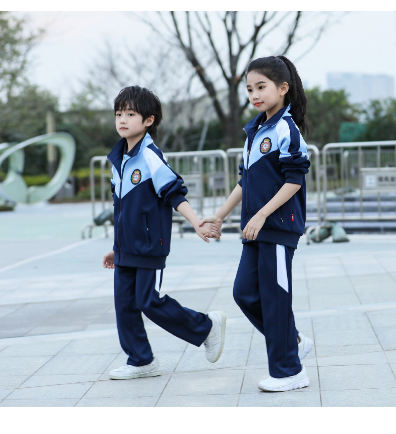 Primary school, middle school, high school, long sleeve color matching school uniform suit, high school, college class uniform (jacket + trousers) KA-870-9808 (without badge)