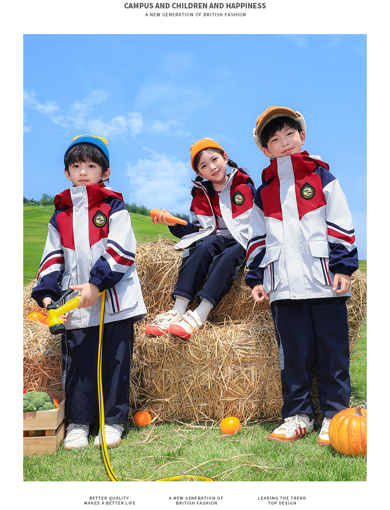 Youth campus children sports school uniform suit two-piece suit 921-6323 autumn two-piece suit