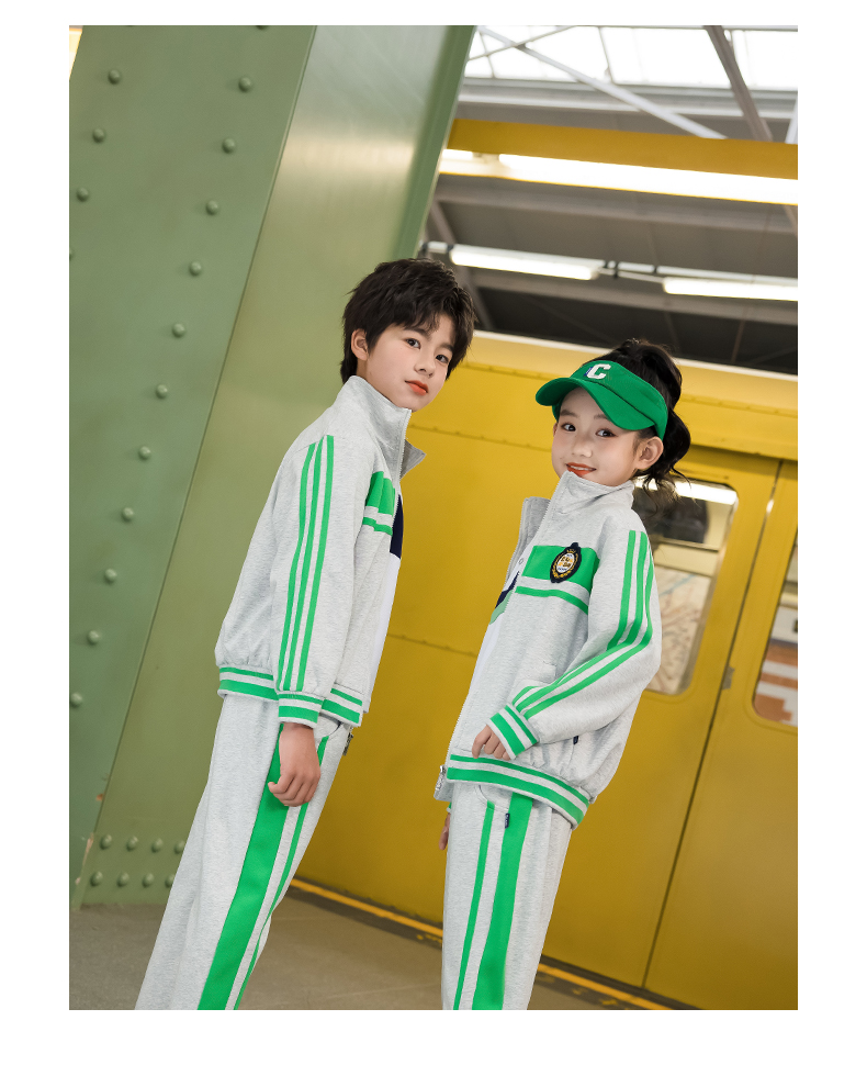 Children sports style long-sleeved school uniform three-piece suit 455-9507