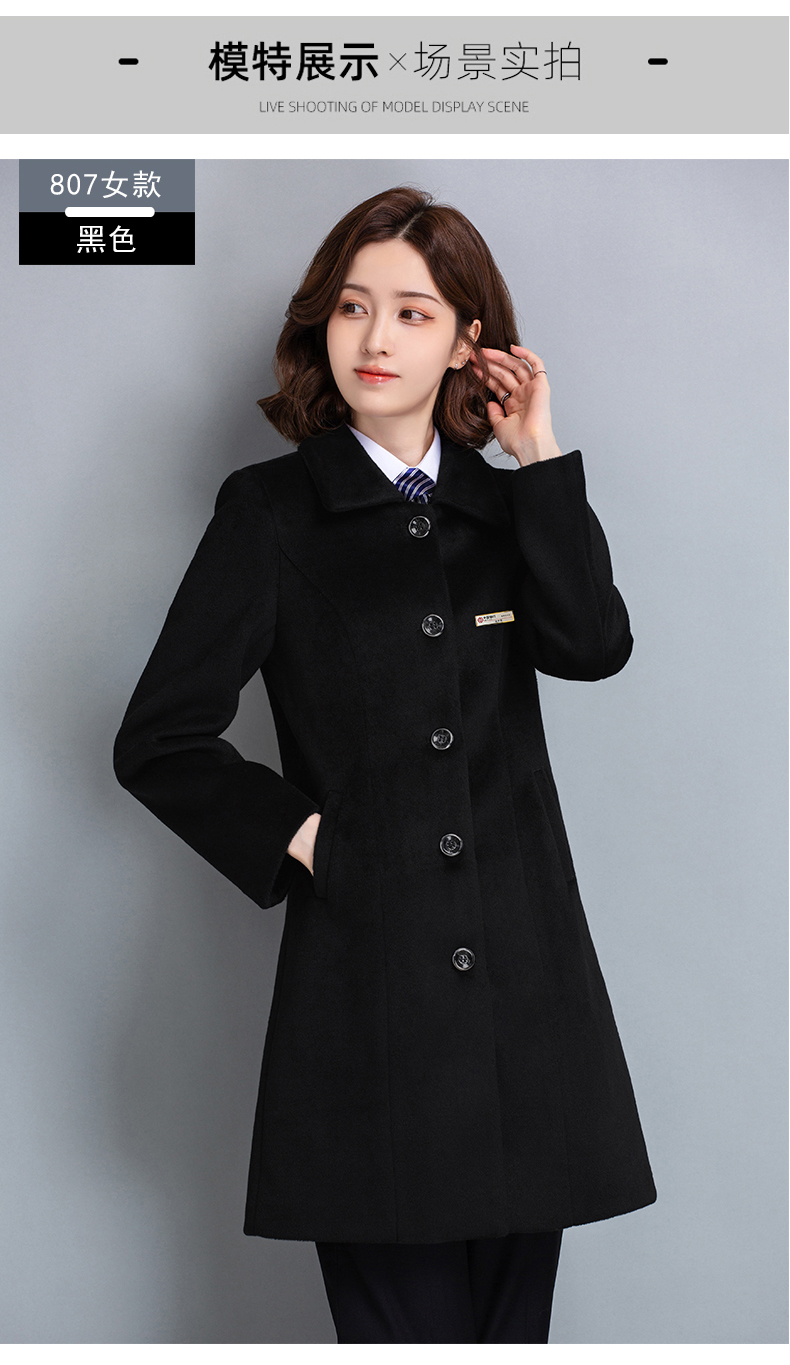 Slim fit professional woolen coat for women H27-807