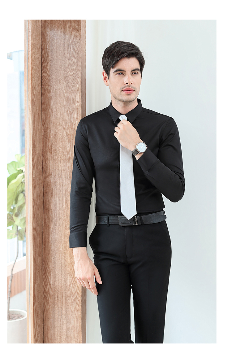 Fine twill business professional long-sleeved shirt for men and women DQ1-9817 long-sleeved shirt