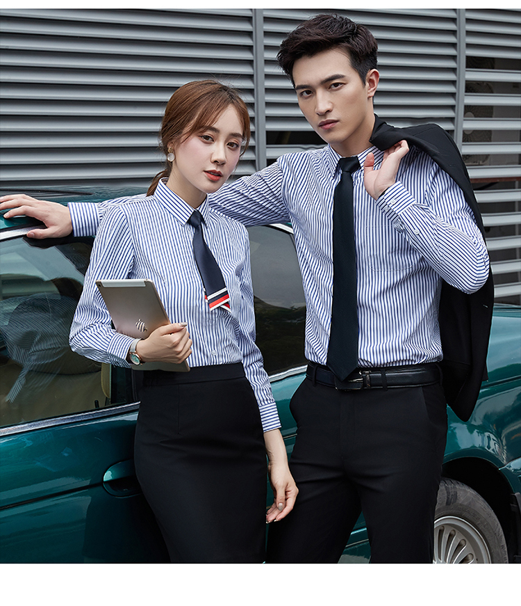 Business slim fit long sleeve shirt for men and women 188-T281 men-T291 women long sleeve shirt