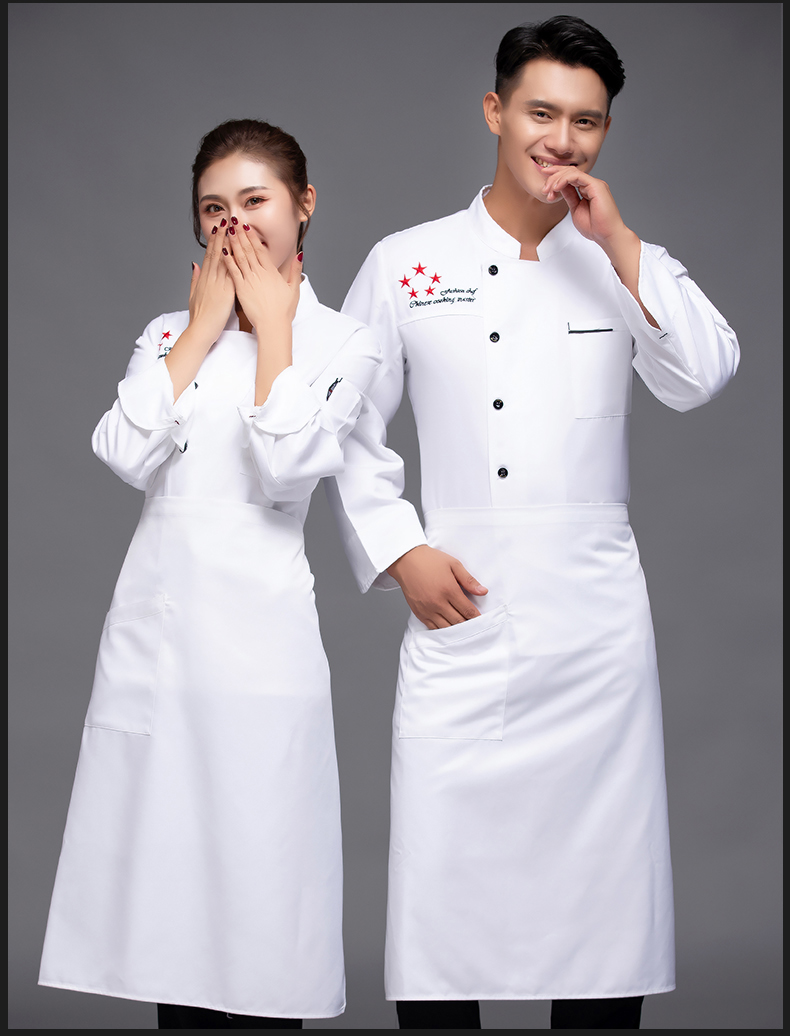 Five-star hotel catering long-sleeved chef uniform top H12-L054