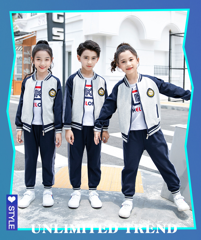 Odell composite thin badge pin detachable primary and secondary school students teacher two-piece school uniform suit 455-9221