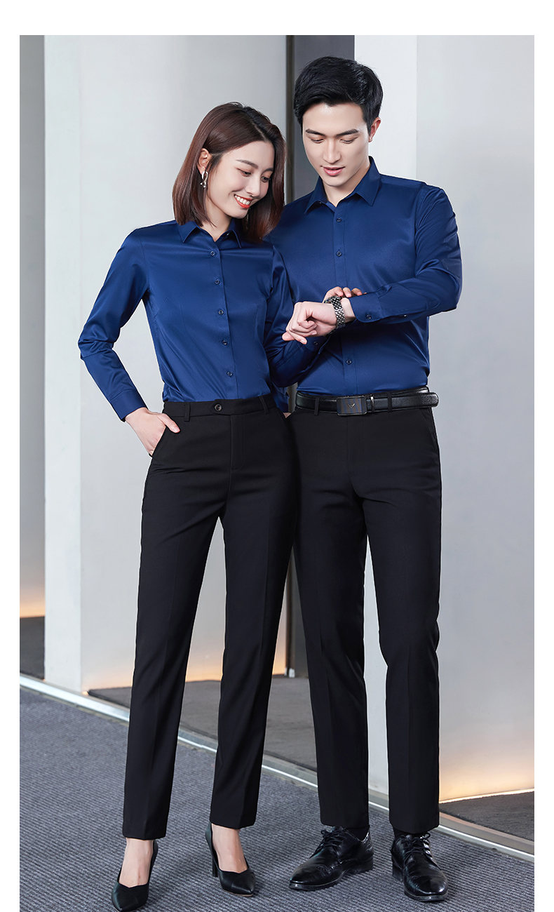 Slim commuting plain elastic long-sleeved shirt for women 188-805 long-sleeved shirt for women