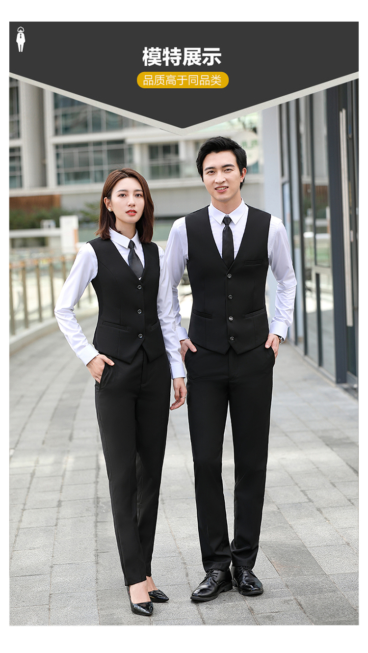 Commuter three-button waist professional vest for women DQ1-388 women vest