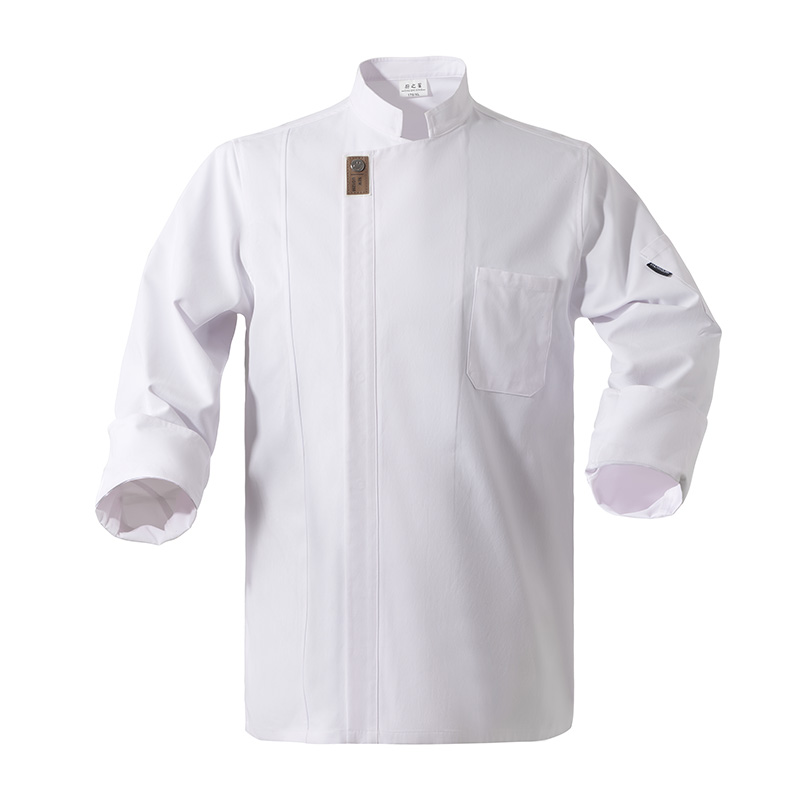 Smiley face long sleeve chef uniform top H01-22103