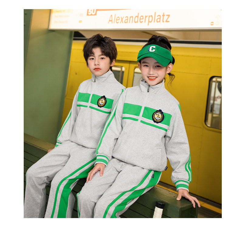 Children sports style long-sleeved school uniform suit two-piece suit 455-9507