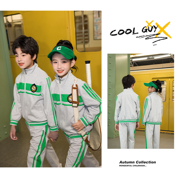 Children sports style long-sleeved school uniform suit two-piece suit 455-9507