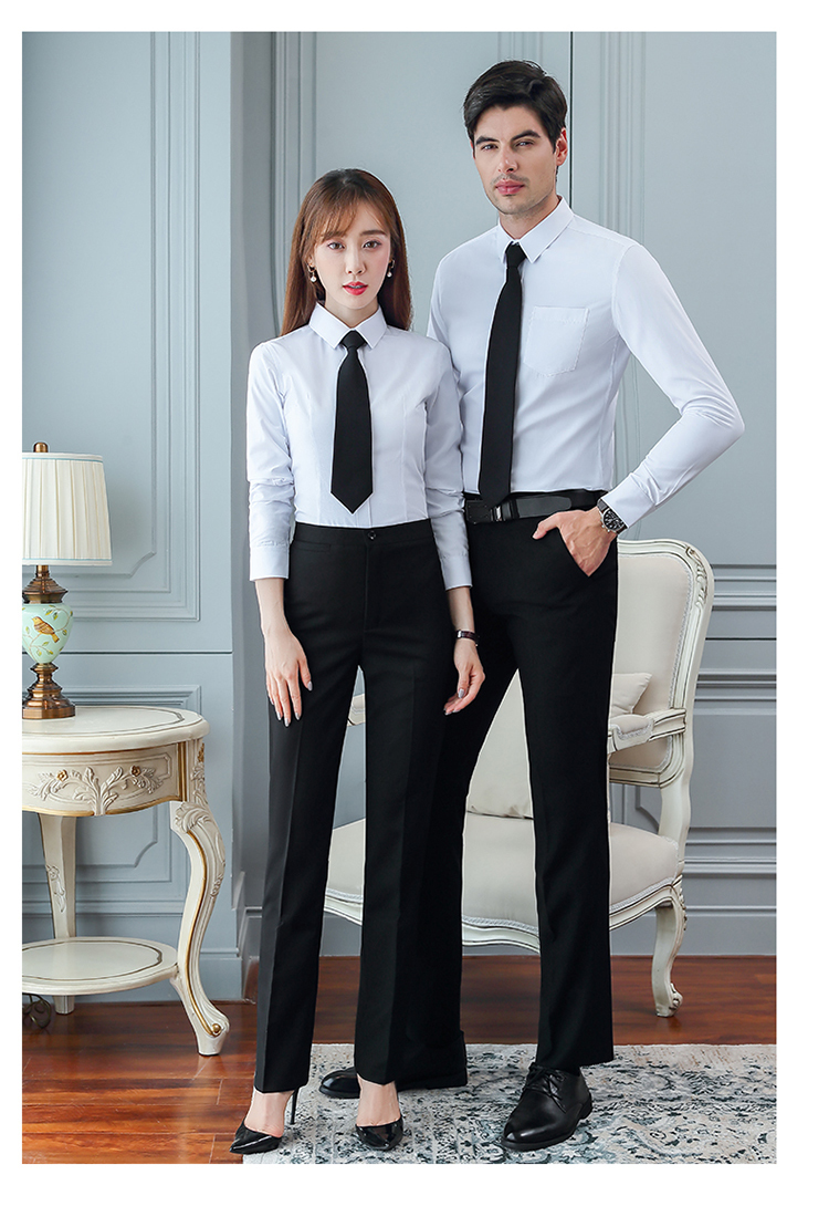 Fine twill business professional long-sleeved shirt for men and women DQ1-9817 long-sleeved shirt