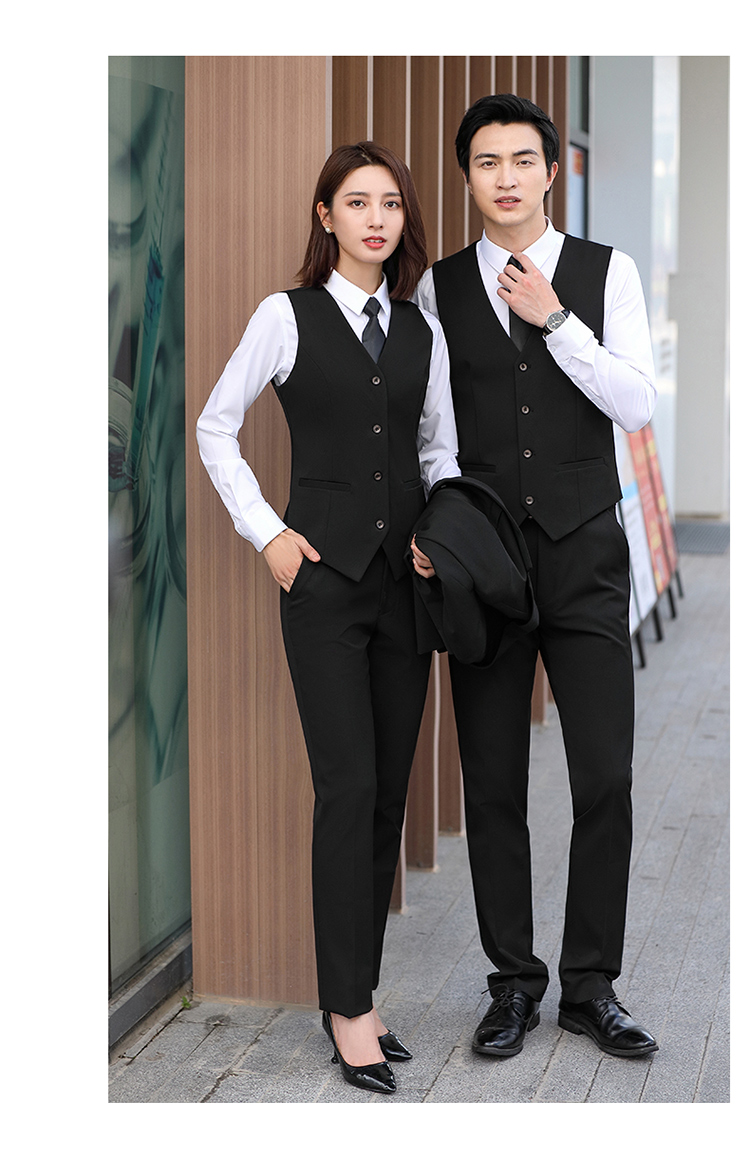 Commuter three-button waist professional vest for women DQ1-388 women vest