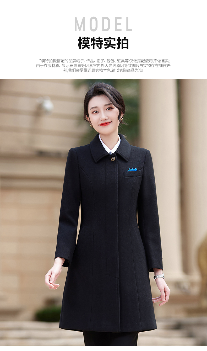 Business elegant mid-length woolen coat for women DY7-2330 for women