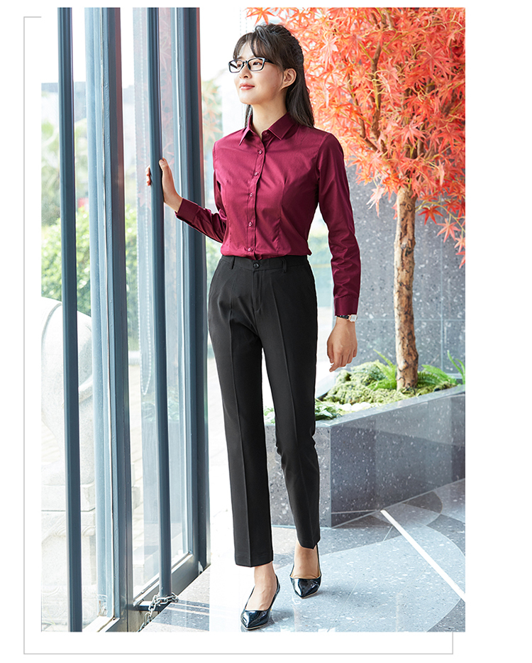 Business commuting professional plain long-sleeved shirt for men and women 81-A91 long-sleeved shirt