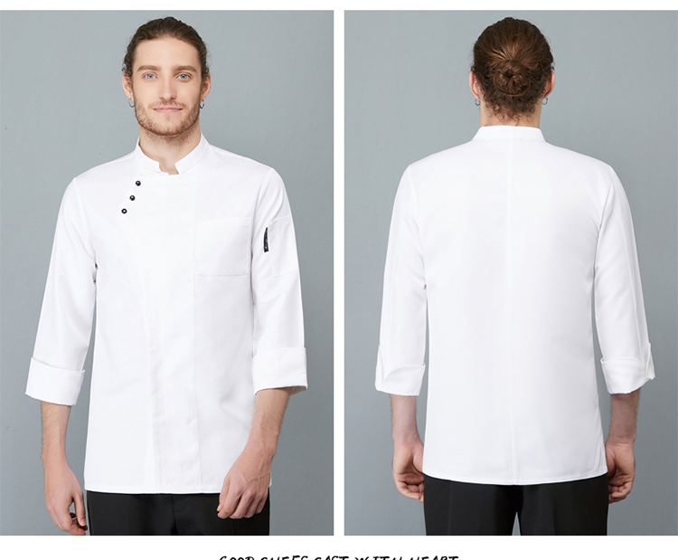 Three-button long-sleeved chef uniform H02-21LY150-152