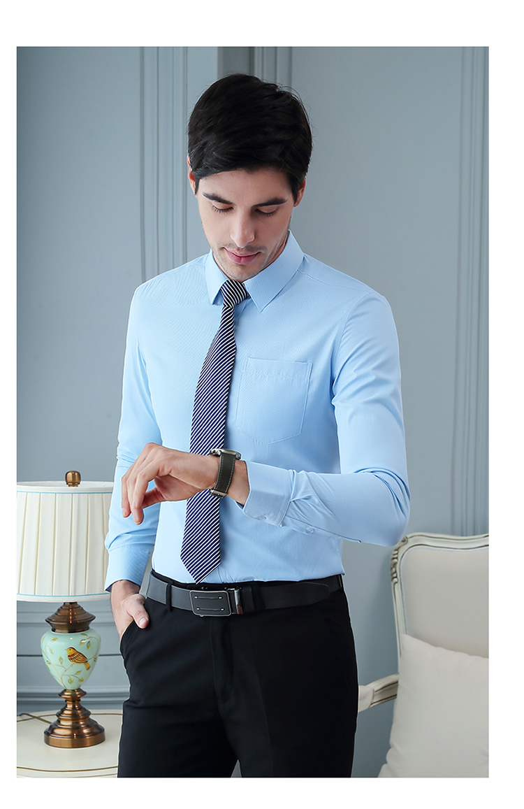 Fine twill business professional long-sleeved shirt for men and women DQ1-9817 long-sleeved shirt