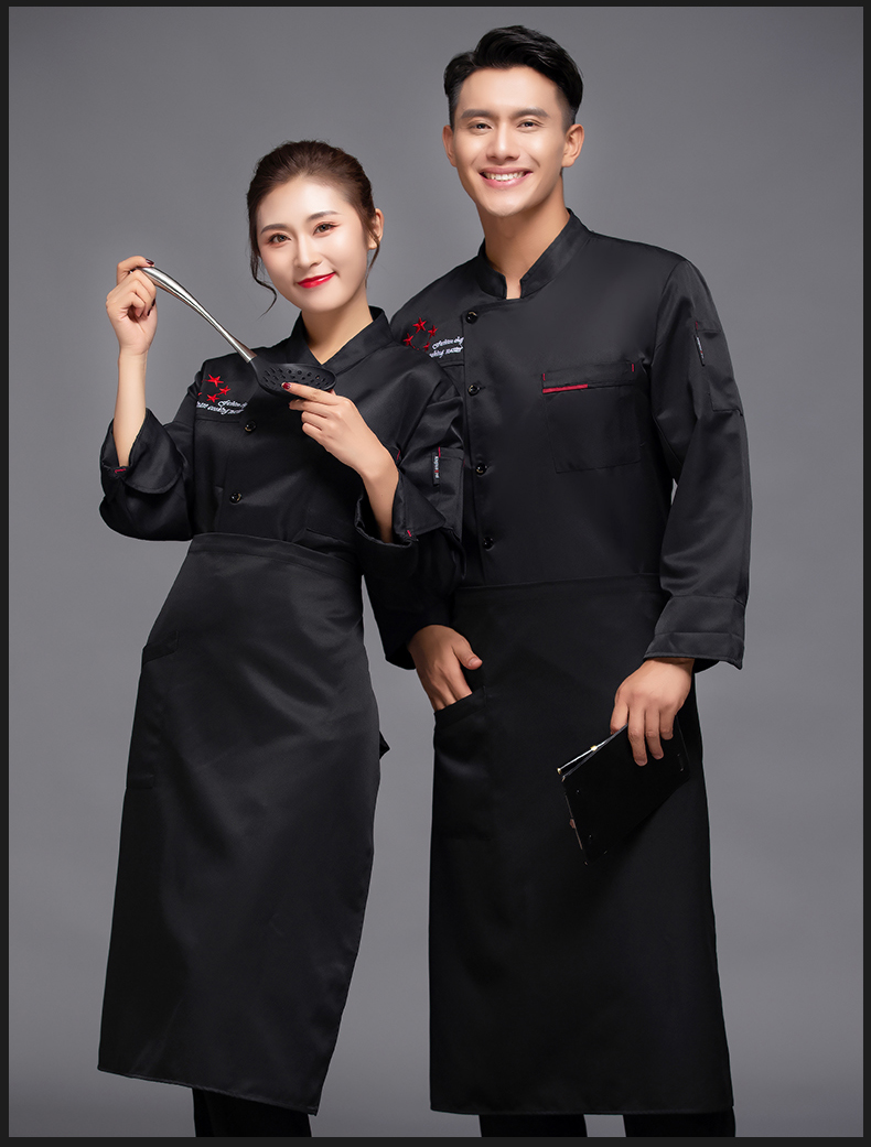 Five-star hotel catering long-sleeved chef uniform top H12-L054