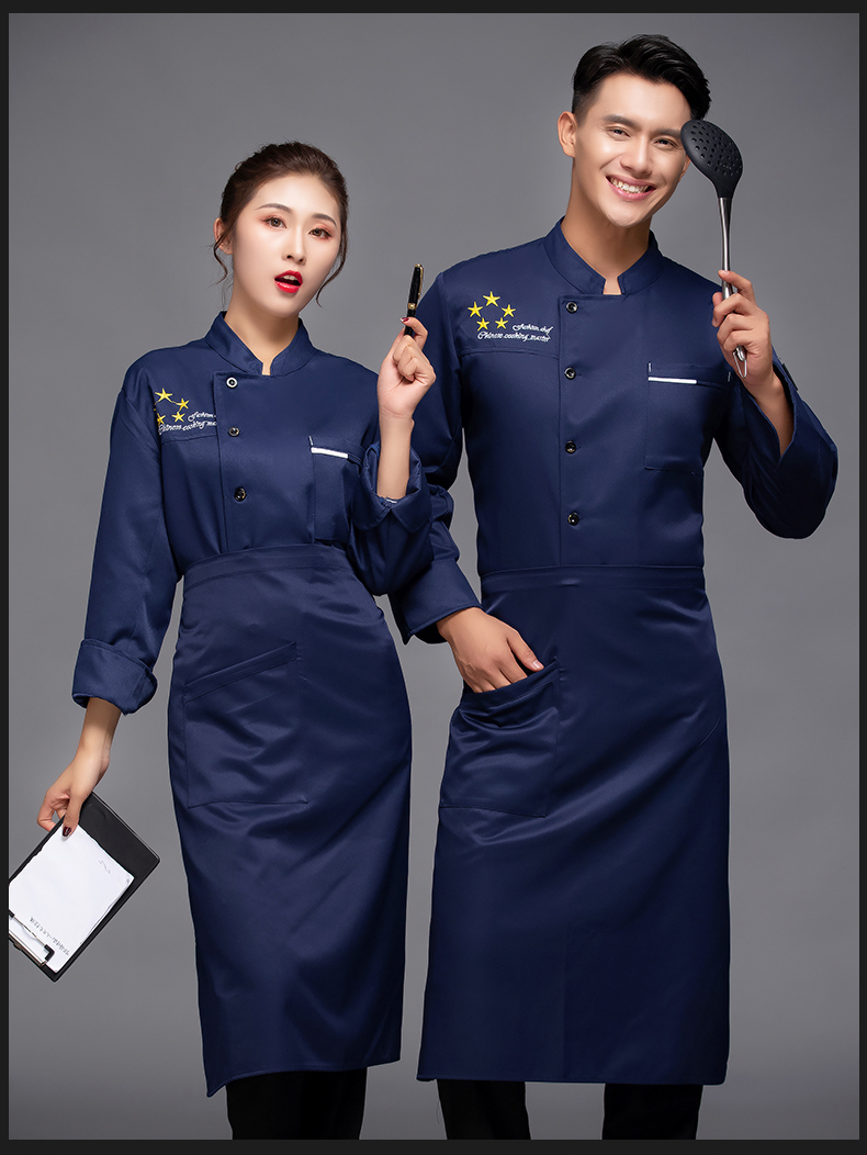 Five-star hotel catering long-sleeved chef uniform top H12-L054