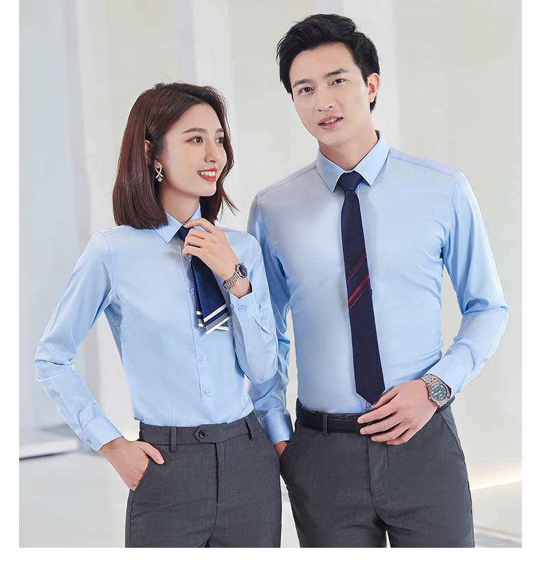 Slim commuting plain elastic long-sleeved shirt for women 188-805 long-sleeved shirt for women