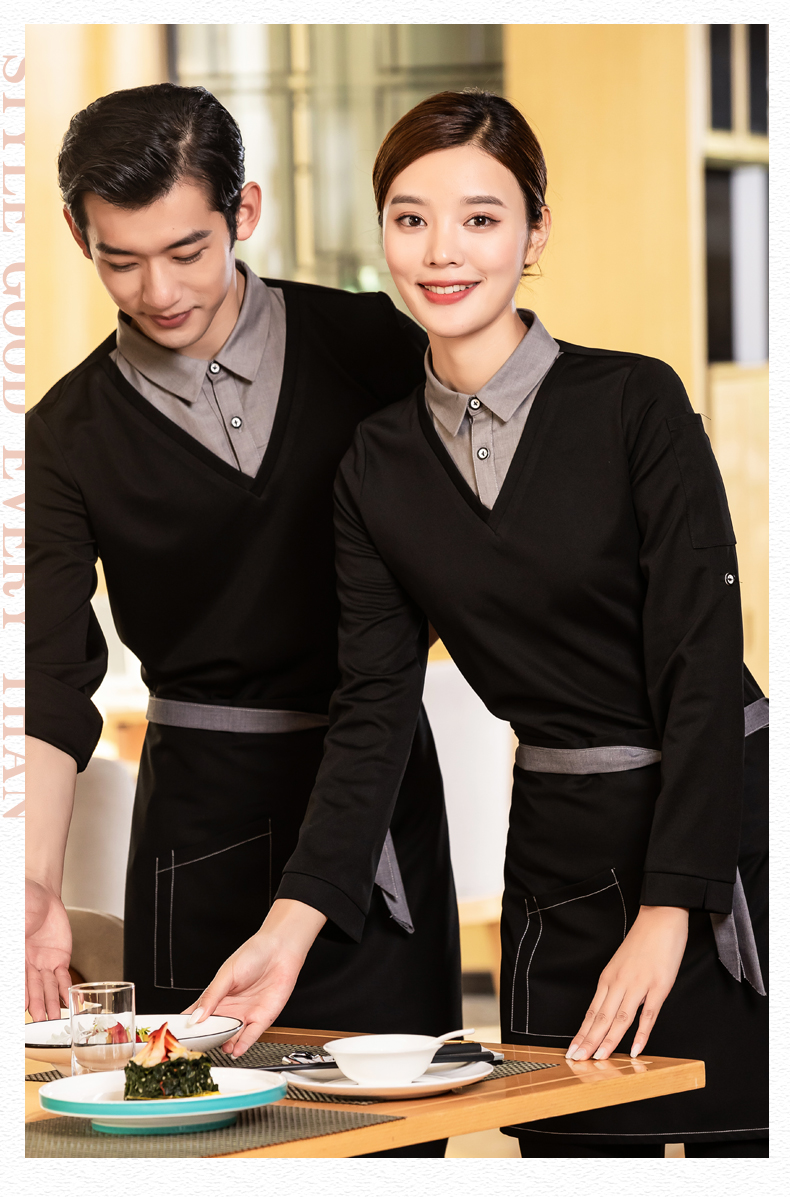 Waiter fake two-piece workwear T-shirt SGQ-2122