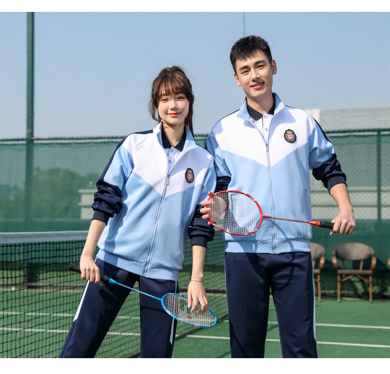 Primary school, middle school, high school, long sleeve color matching school uniform suit, high school, college class uniform (jacket + trousers) KA-870-9808 (without badge)